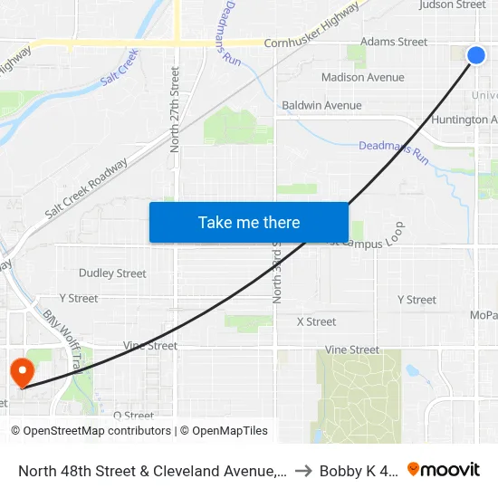 North 48th Street & Cleveland Avenue, NW to Bobby K 419 map