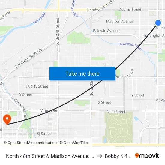North 48th Street & Madison Avenue, Se to Bobby K 419 map