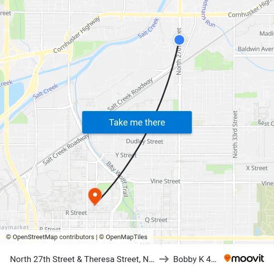 North 27th Street & Theresa Street, NW to Bobby K 419 map