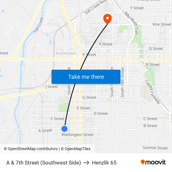 A & 7th Street (Southwest Side) to Henzlik 65 map