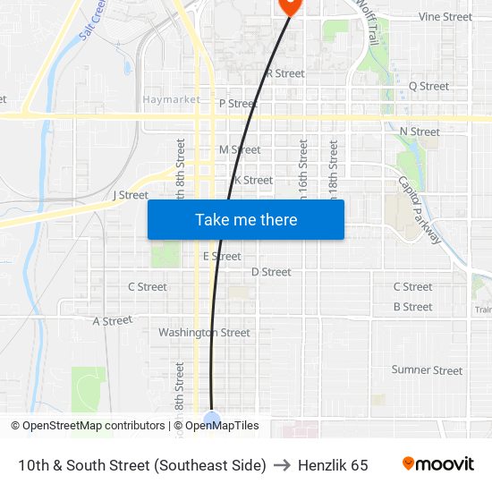 10th & South Street (Southeast Side) to Henzlik 65 map