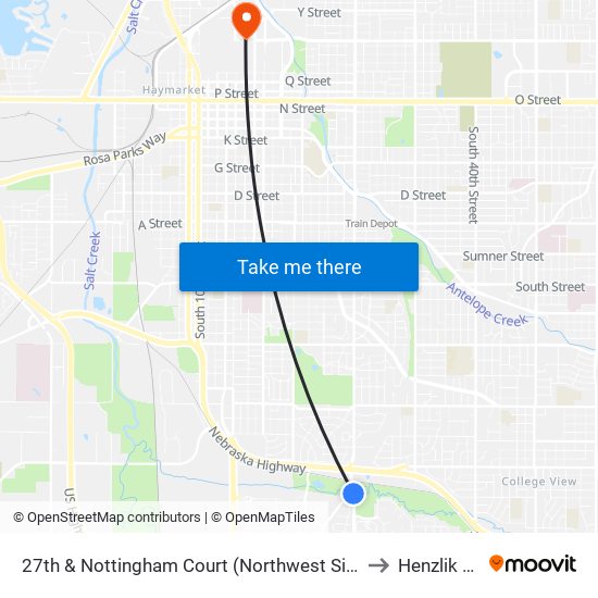 27th & Nottingham Court (Northwest Side) to Henzlik 65 map