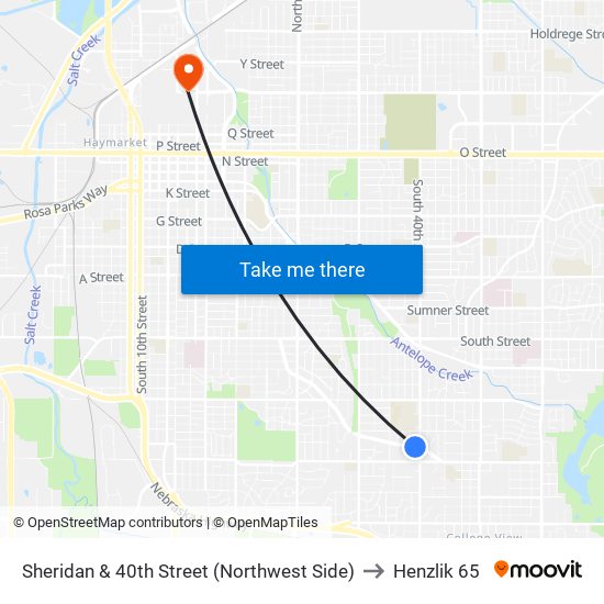 Sheridan & 40th Street (Northwest Side) to Henzlik 65 map