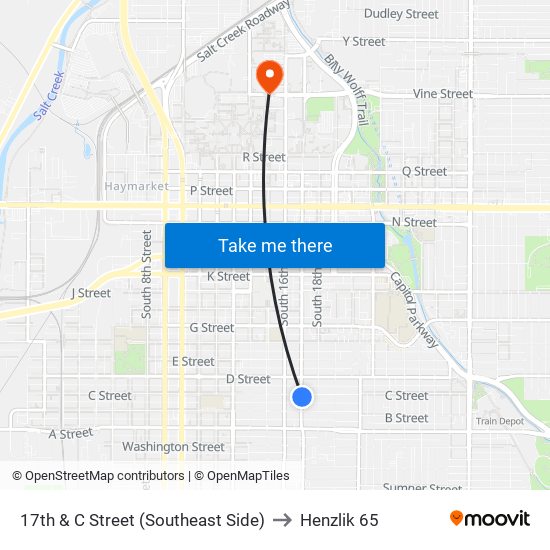 17th & C Street (Southeast Side) to Henzlik 65 map