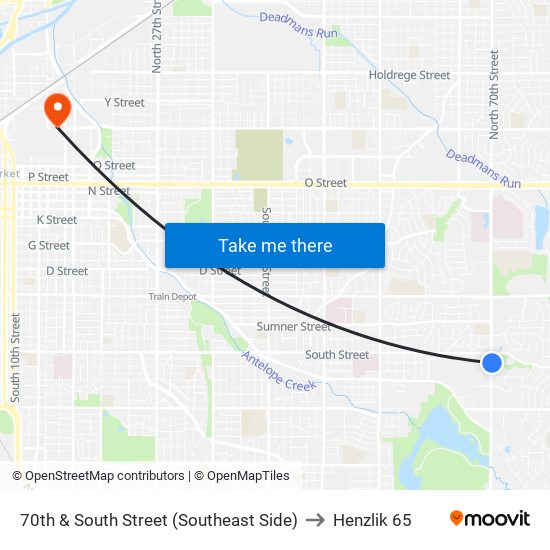 70th & South Street (Southeast Side) to Henzlik 65 map