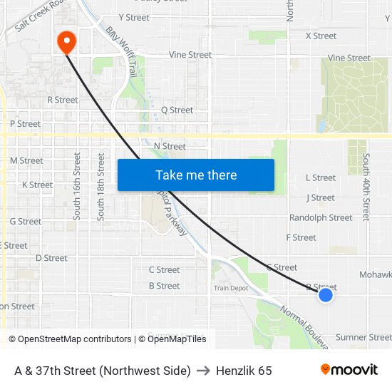 A & 37th Street (Northwest Side) to Henzlik 65 map