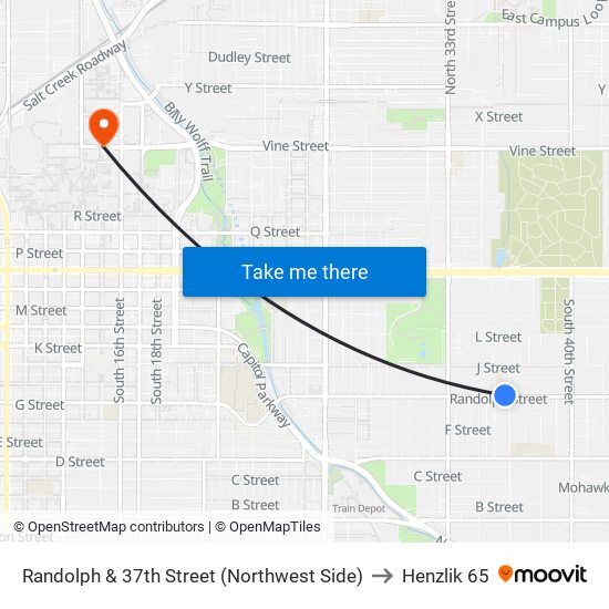 Randolph & 37th Street (Northwest Side) to Henzlik 65 map