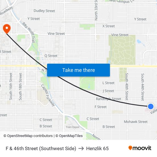 F & 46th Street (Southwest Side) to Henzlik 65 map