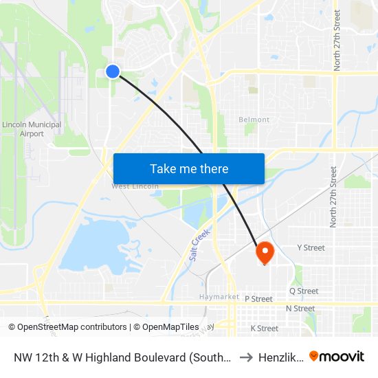 NW 12th & W Highland Boulevard (Southeast Side) to Henzlik 65 map