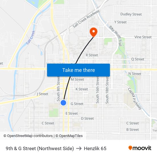 9th & G Street (Northwest Side) to Henzlik 65 map