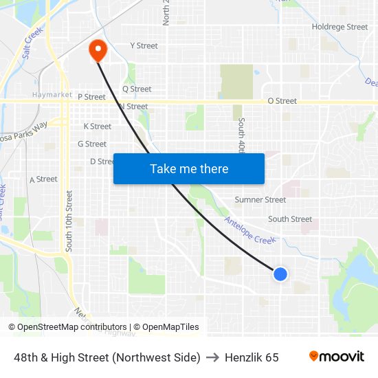 48th & High Street (Northwest Side) to Henzlik 65 map