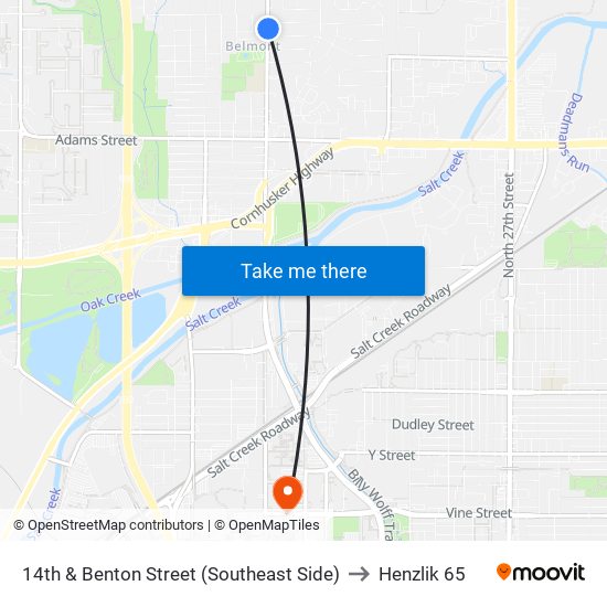 14th & Benton Street (Southeast Side) to Henzlik 65 map