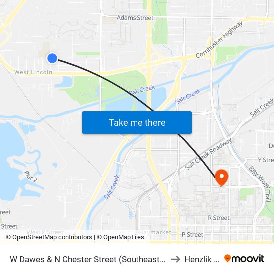 W Dawes & N Chester Street (Southeast Side) to Henzlik 65 map