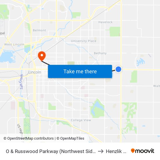 O & Russwood Parkway (Northwest Side) to Henzlik 65 map