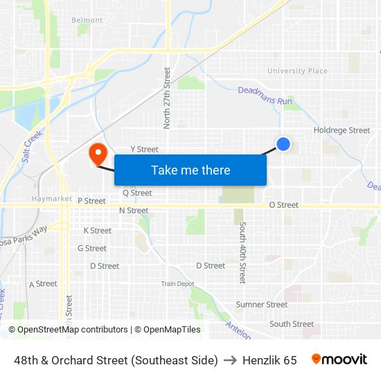 48th & Orchard Street (Southeast Side) to Henzlik 65 map