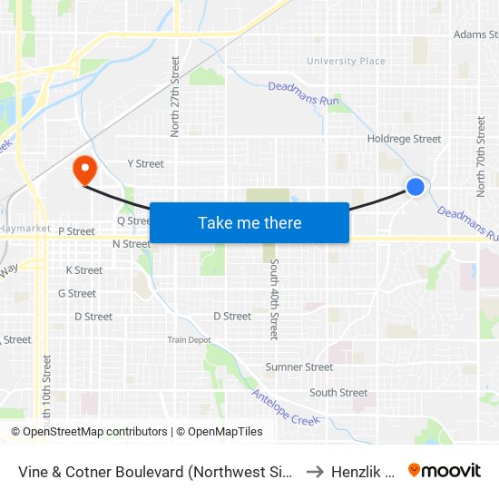 Vine & Cotner Boulevard (Northwest Side) to Henzlik 65 map