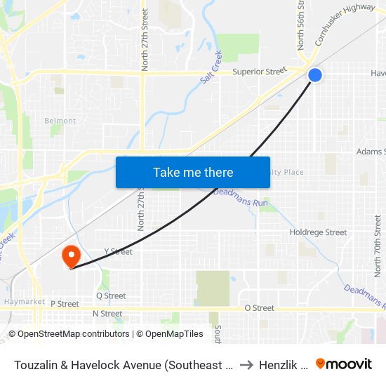 Touzalin & Havelock Avenue (Southeast Side) to Henzlik 65 map