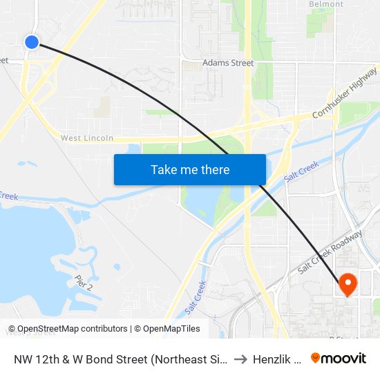 NW 12th & W Bond Street (Northeast Side) to Henzlik 65 map