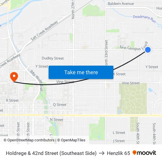 Holdrege & 42nd Street (Southeast Side) to Henzlik 65 map