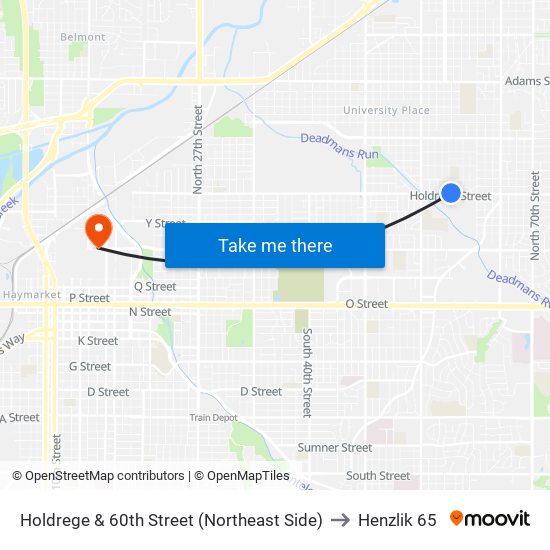 Holdrege & 60th Street (Northeast Side) to Henzlik 65 map