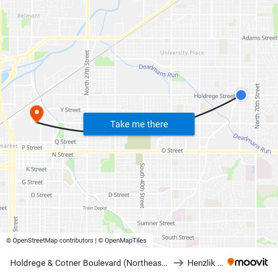 Holdrege & Cotner Boulevard (Northeast Side) to Henzlik 65 map