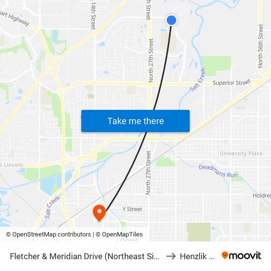 Fletcher & Meridian Drive (Northeast Side) to Henzlik 65 map