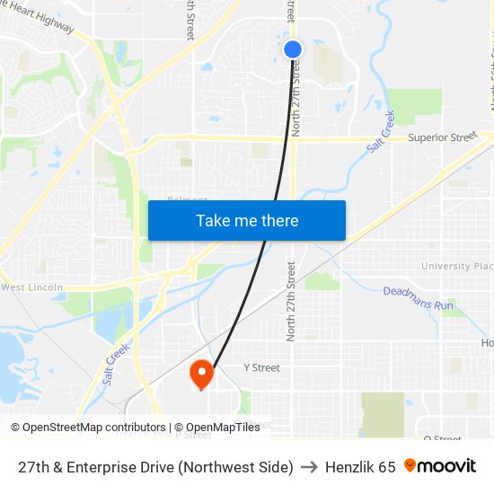 27th & Enterprise Drive (Northwest Side) to Henzlik 65 map