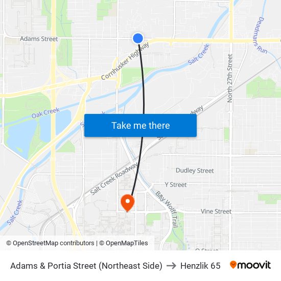 Adams & Portia Street (Northeast Side) to Henzlik 65 map