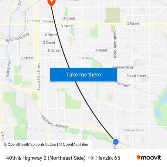 40th & Highway 2 (Northeast Side) to Henzlik 65 map