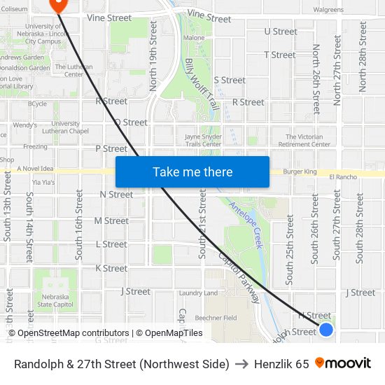 Randolph & 27th Street (Northwest Side) to Henzlik 65 map