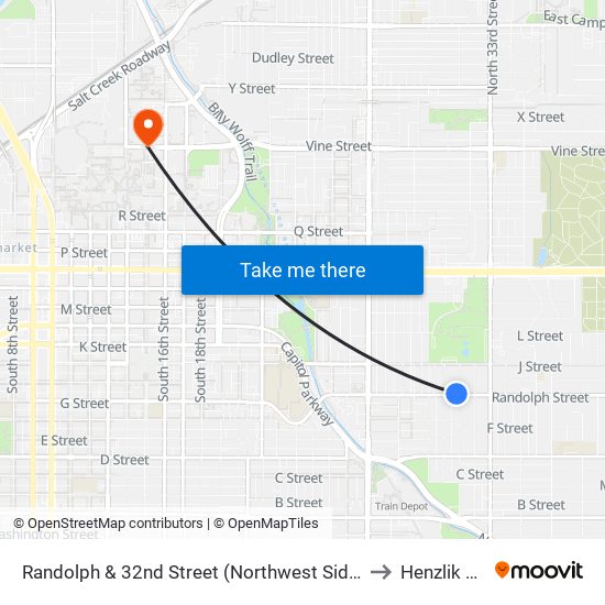 Randolph & 32nd Street (Northwest Side) to Henzlik 65 map