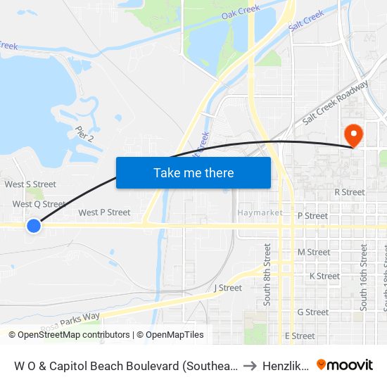 W O & Capitol Beach Boulevard (Southeast Side) to Henzlik 65 map