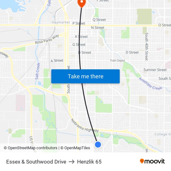 Essex & Southwood Drive to Henzlik 65 map
