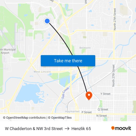 W Chadderton & NW 3rd Street to Henzlik 65 map