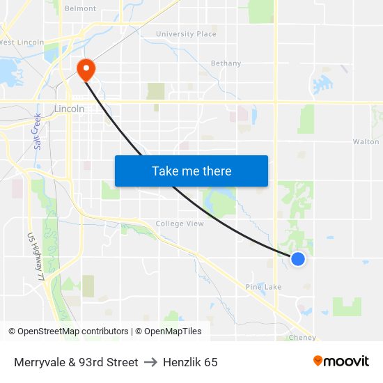 Merryvale & 93rd Street to Henzlik 65 map