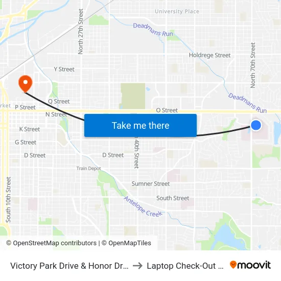 Victory Park Drive & Honor Drive, SW to Laptop Check-Out Union map