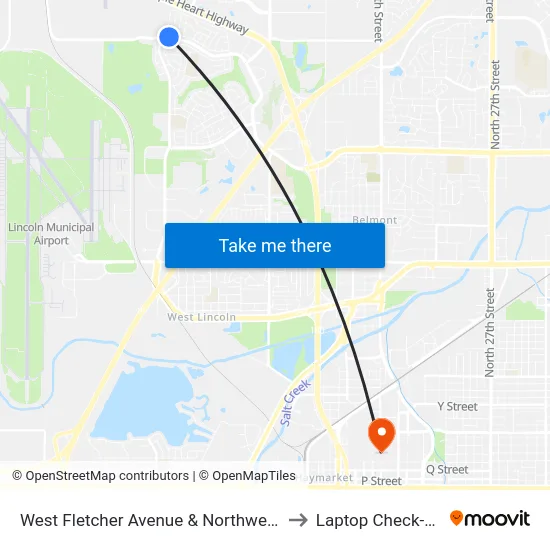 West Fletcher Avenue & Northwest 12th Street, NE to Laptop Check-Out Union map