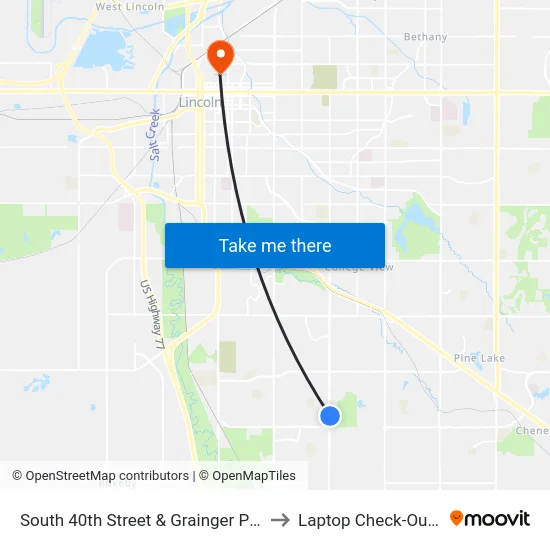 South 40th Street & Grainger Parkway, Se to Laptop Check-Out Union map