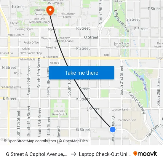 G Street & Capitol Avenue, Se to Laptop Check-Out Union map