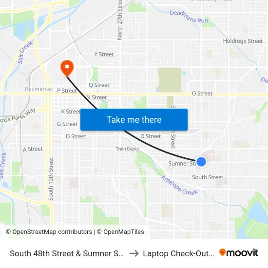 South 48th Street & Sumner Street, NW to Laptop Check-Out Union map