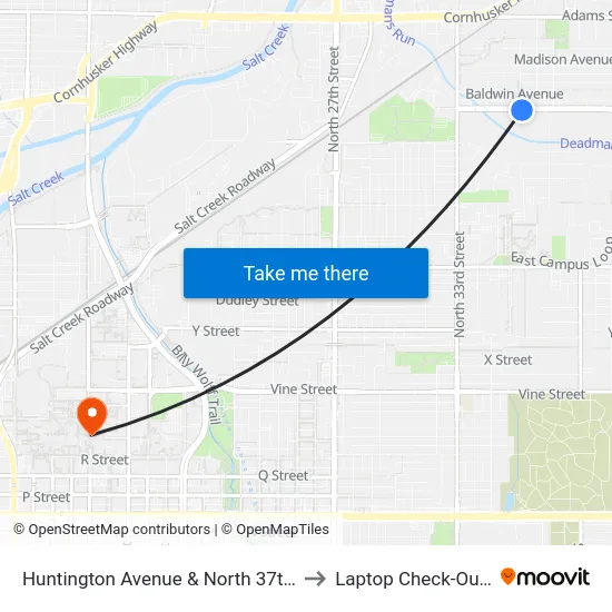 Huntington Avenue & North 37th Street, Se to Laptop Check-Out Union map
