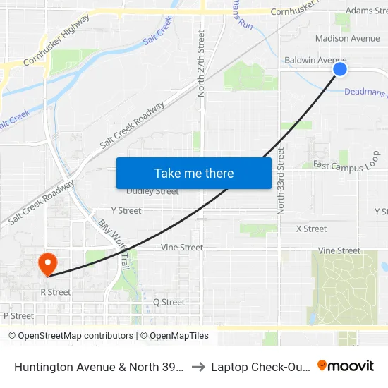 Huntington Avenue & North 39th Street, N to Laptop Check-Out Union map