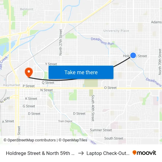 Holdrege Street & North 59th Street, Se to Laptop Check-Out Union map