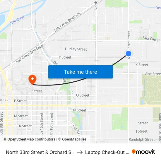 North 33rd Street & Orchard Street, Se to Laptop Check-Out Union map