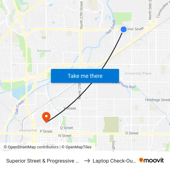 Superior Street & Progressive Avenue, NW to Laptop Check-Out Union map