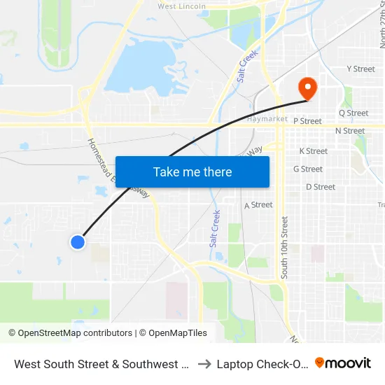 West South Street & Southwest 27th Street, NE to Laptop Check-Out Union map