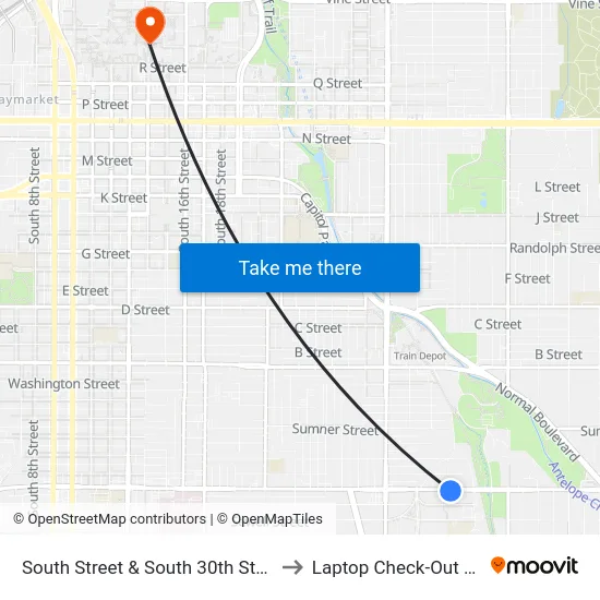 South Street & South 30th Street, Se to Laptop Check-Out Union map