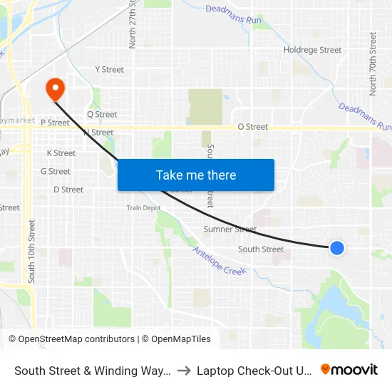 South Street & Winding Way, NW to Laptop Check-Out Union map