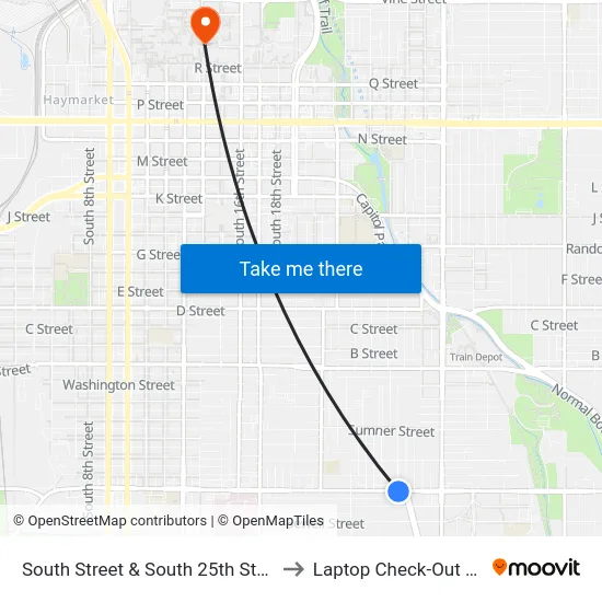 South Street & South 25th Street, Se to Laptop Check-Out Union map