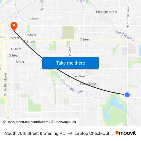 South 70th Street & Sterling Place, SW to Laptop Check-Out Union map